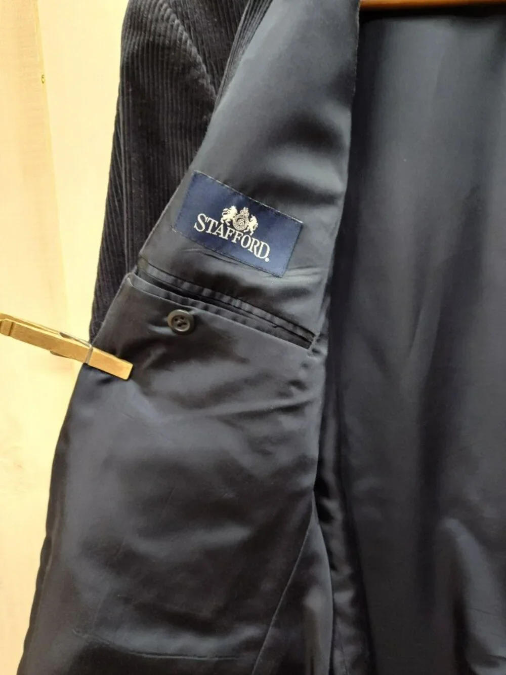 Stafford black corduroy